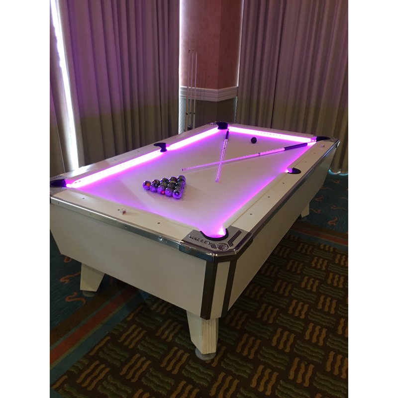 LED Pool Table - All White