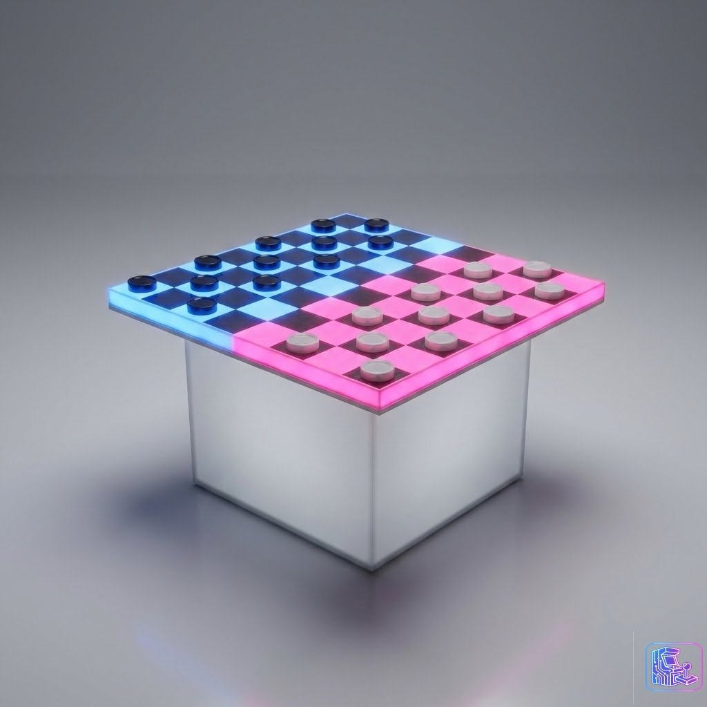 Giant Checkers LED Table