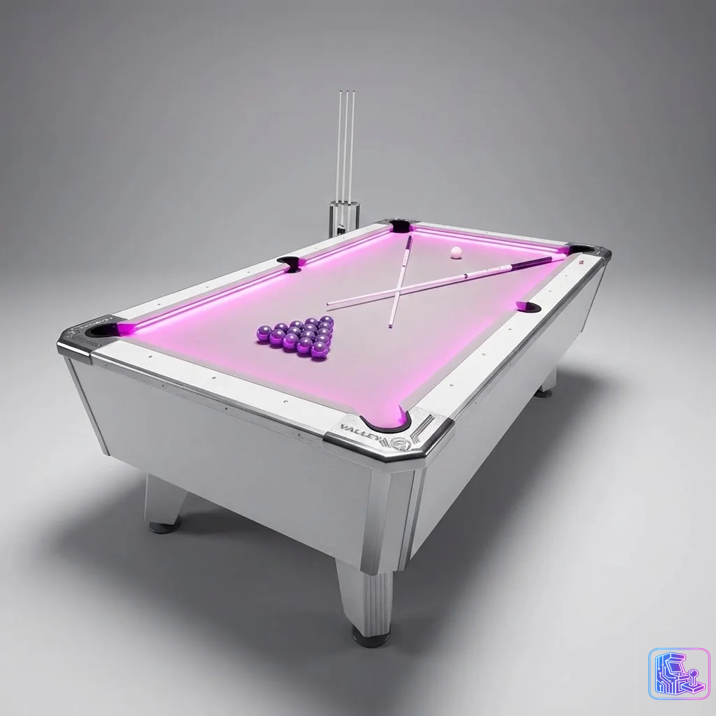 LED Pool Table - All White