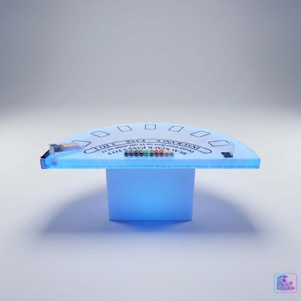 LED Light Up Blackjack Table