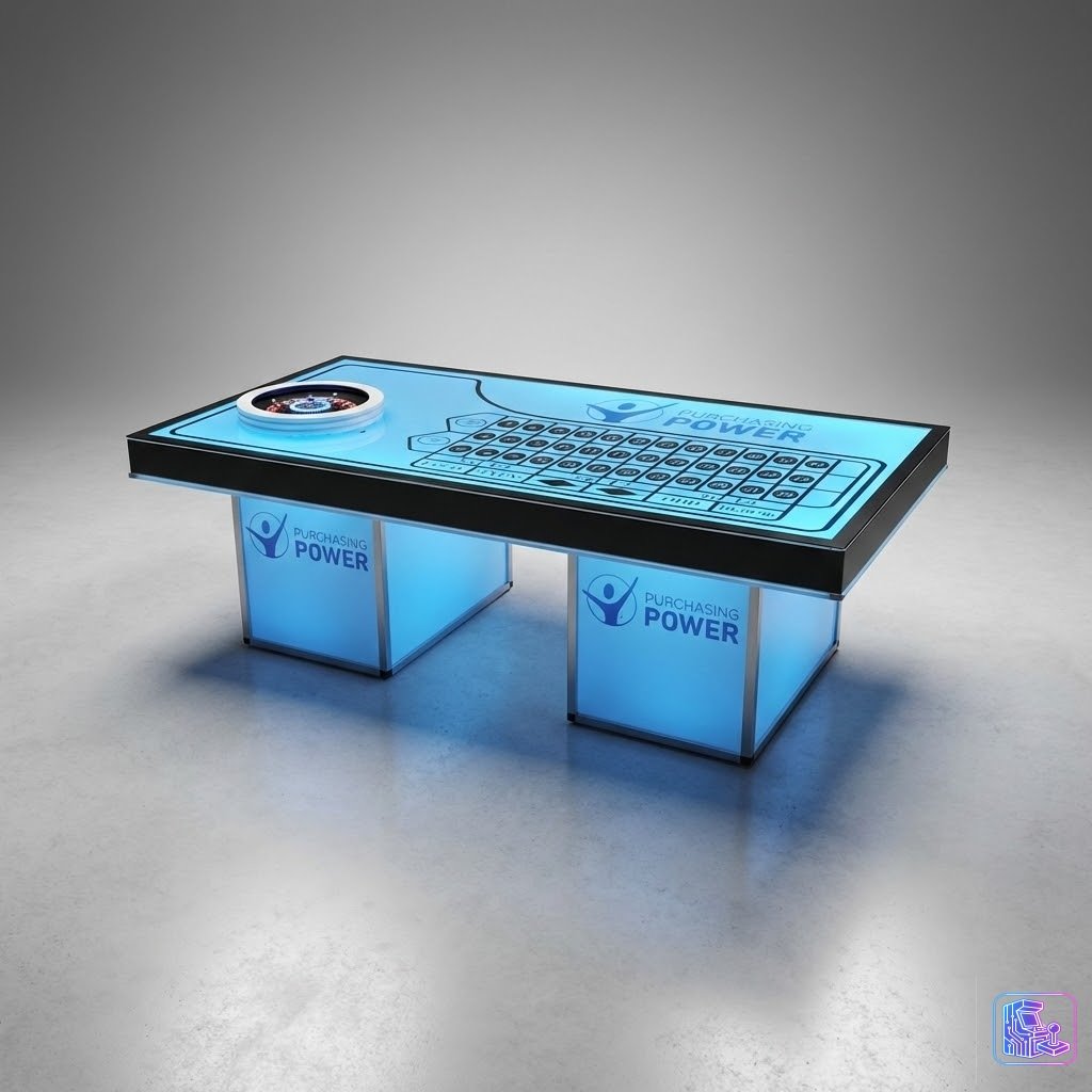 LED Light Up Roulette Table