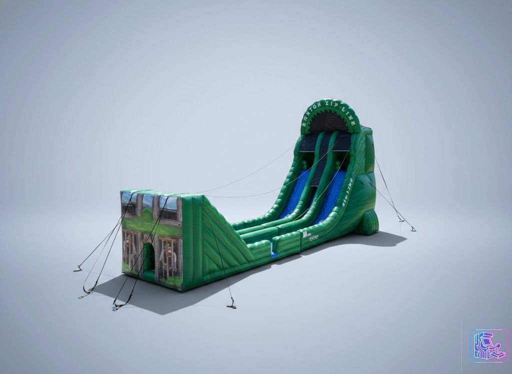 Giant Inflatable Zipline Attraction
